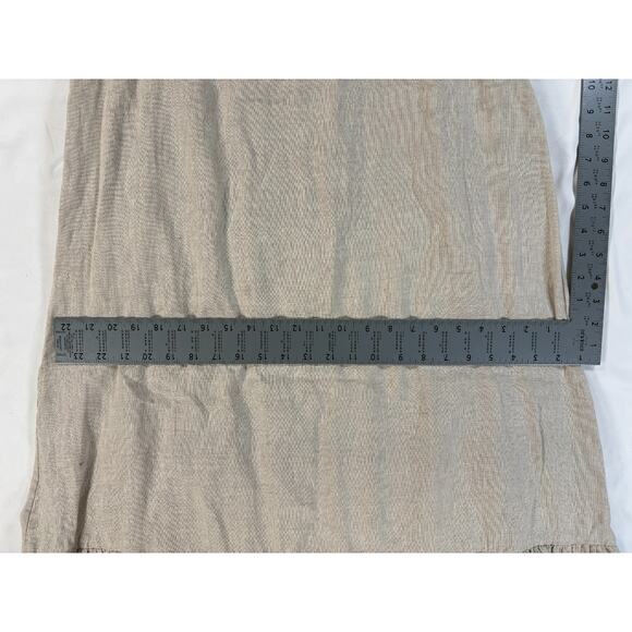 Los Angeles Atelier Cotton & Other Stories Linen Midi Dress Beige Boho Size 6 - Picture 12 of 14